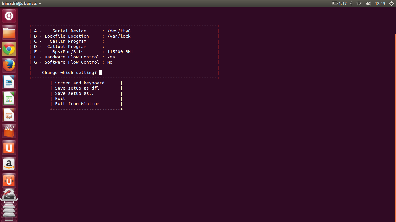 serial terminal program for ubuntu