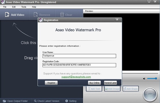 aoao video watermark pro cannot run error